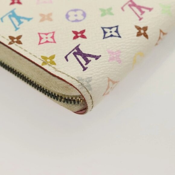 LOUIS VUITTON Monogram Multicolor Zippy Coin Purse White M93741 LV Auth BA3531 - Picture 10 of 16